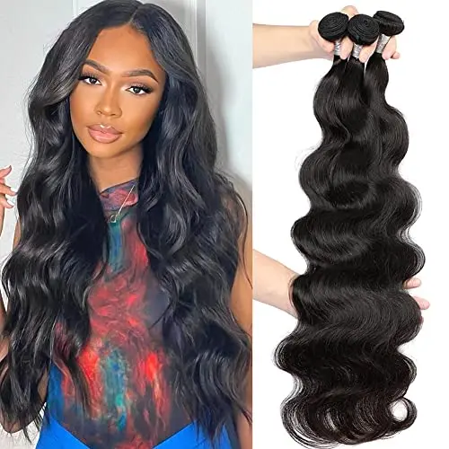 Jarama 10A Brazilian Body Wave human hair bundles in natural black