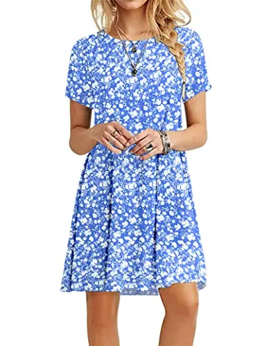 MOLERANI short sleeve floral print t-shirt dress for casual travel