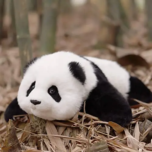 Chongker Weighted Panda Plush stuffed animal showing realistic features and soft texture