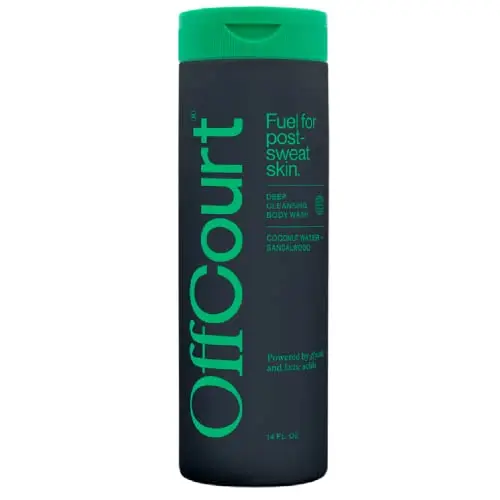 OffCourt Sulfate-Free Body Wash bottle with sandalwood scent