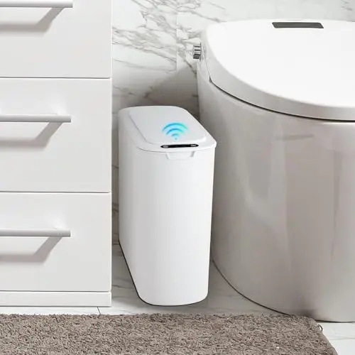 Cesun white automatic motion sensor trash can with 2.6-gallon capacity