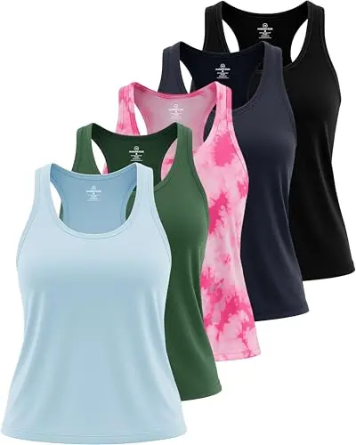 Real Essentials Quick Dry Fit women's tank top in a multi-pack set