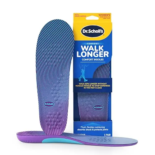 Dr. Scholl's Walk Longer Insoles with Plush Foam Cushioning