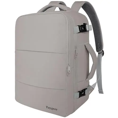 Taygeer brown convertible backpack that can be carried as a shoulder bag or tote