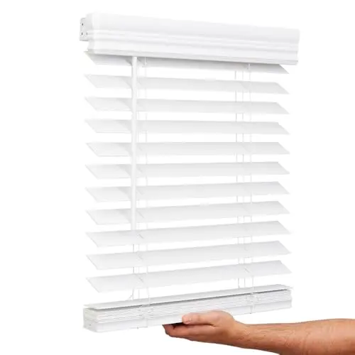 Lotus & Windoware bright white 2-inch faux wood blind