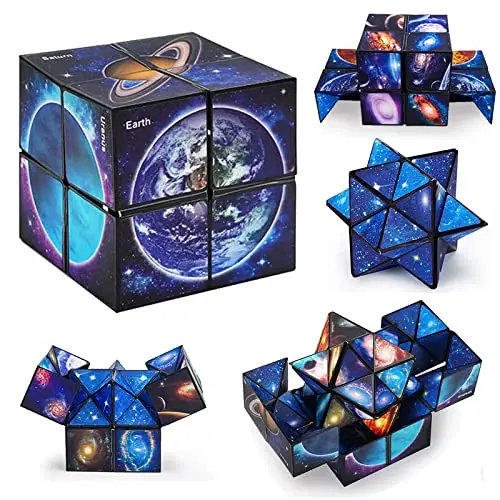 Luaxkpi colorful infinity cube fidget toy in star shape