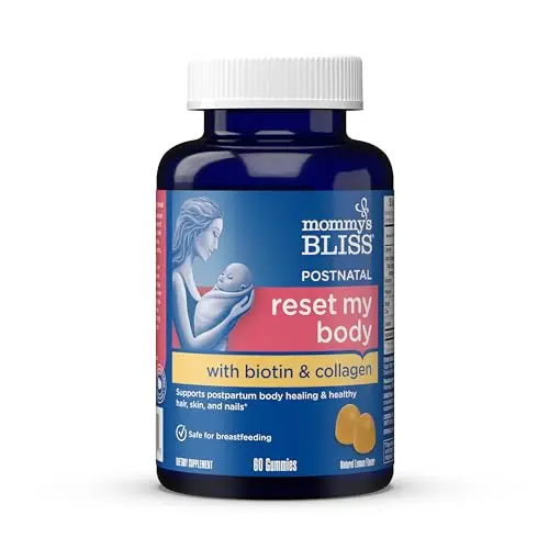Mommy's Bliss Postnatal Support Reset My Body Gummies with lemon flavor