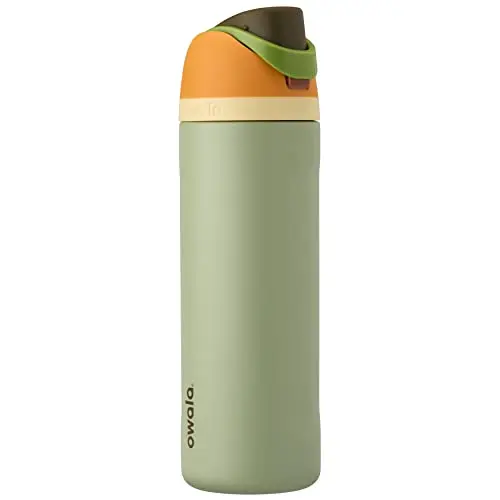 Owala FreeSip insulated water bottle with straw in Camo Cool color