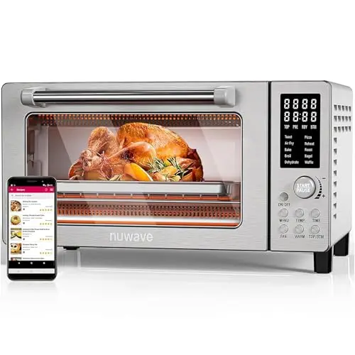 Nuwave Bravo Air Fryer Toaster Oven in Brushed Stainless Steel