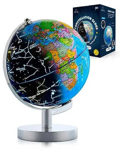 USA Toyz illuminated world globe with constellation night light for kids