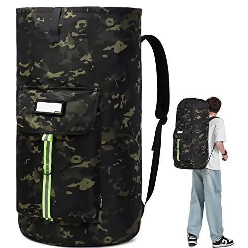 SUOVOCK black laundry backpack with morale patch and reflective strip