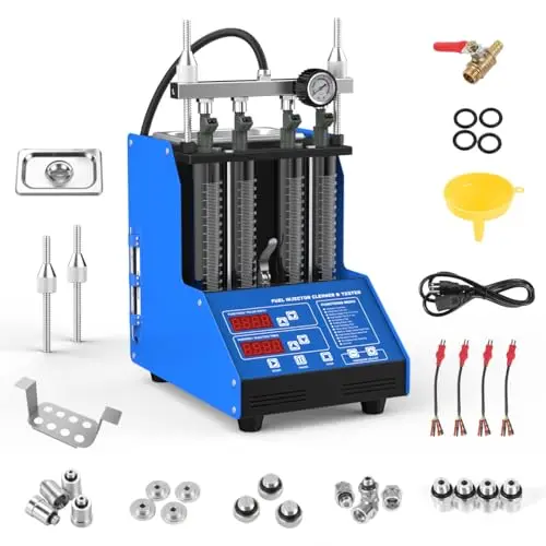 CMTOOL ultrasonic fuel injector cleaner machine and testing kit, blue