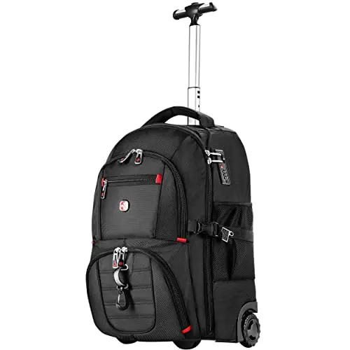 Star Cloud two-wheel rolling backpack with a laptop compartment