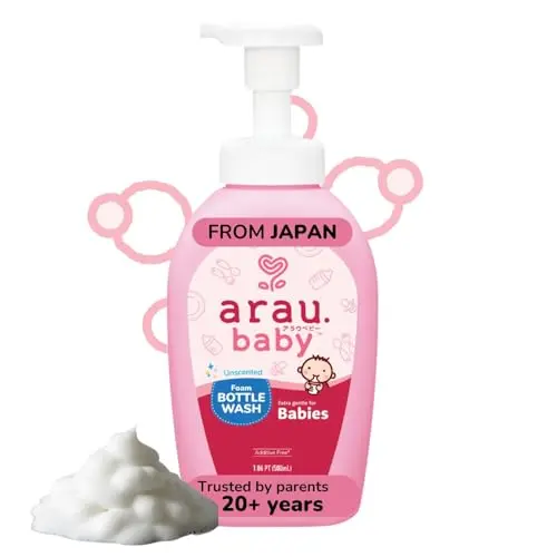 Arau Baby Unscented Foam Bottle Wash natural plant based