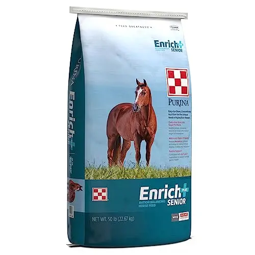 Purina Enrich Plus Senior ration balancing horse feed