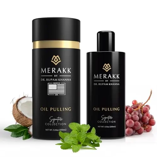 Merakk Coconut Oil Pulling Whitening Mouthwash bottle