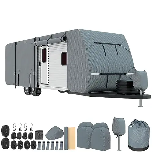 MOFEEZ grey extra-thick 7-layer travel trailer RV cover