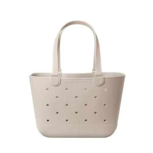 Simple Modern Waterproof Beach Tote in Almond Birch