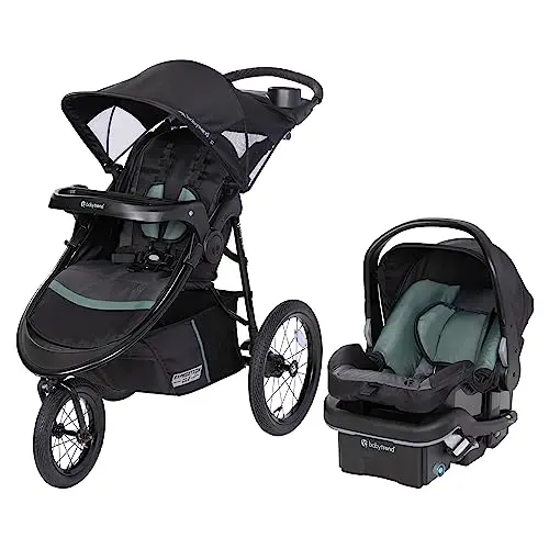 Baby Trend Expedition DLX Jogger Travel System in Dash Sage color