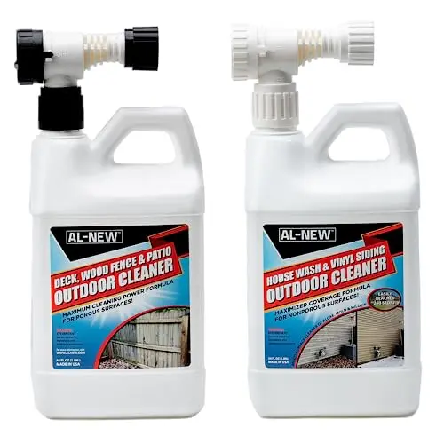 AL-NEW Outdoor Cleaner Combo Pack with two hose-end bottles