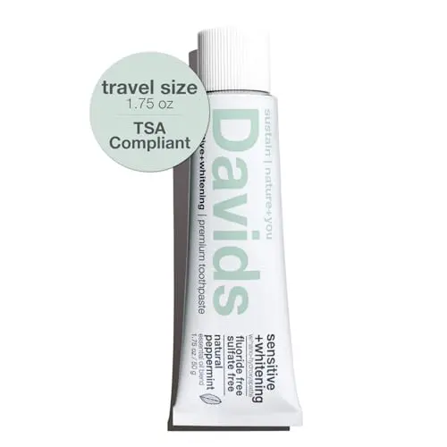 Davids Hydroxi Fluoride Free Toothpaste travel size tube