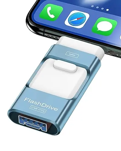 ZARMST 256GB flash drive for iPhone and iPad photo storage