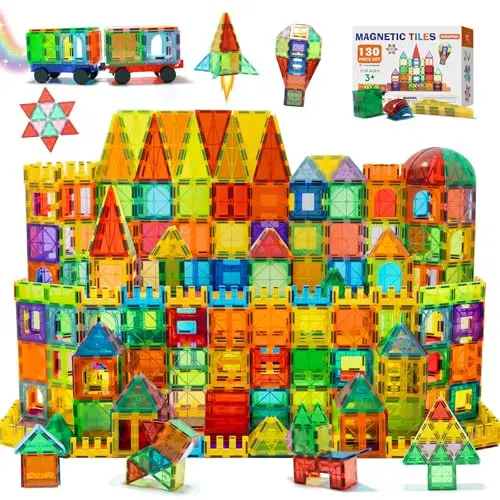 EchoPlan deluxe magnetic tiles building blocks set