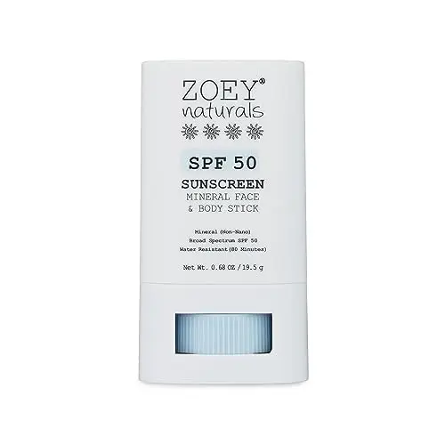 Zoey Naturals mineral sunscreen stick for babies and kids.