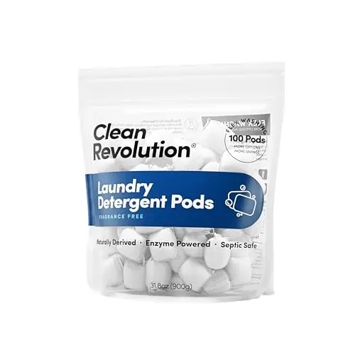 Clean Revolution laundry detergent pods in a resealable pouch