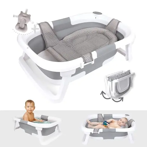 BEBELEH collapsible baby tub with newborn sling and storage bag