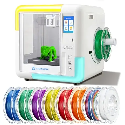 AOSEED X-Maker 3D printer in white with enclosed design