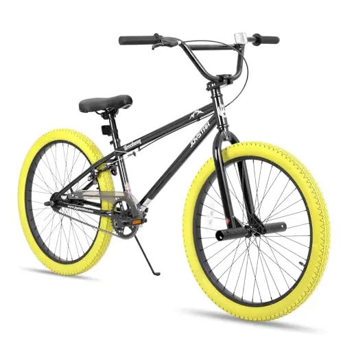 JOYSTAR 24-inch yellow BMX bike for older kids and teens