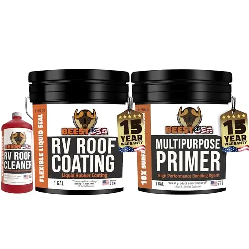 BEEST RV Roof Coating, Primer, and Cleaner kit bundle