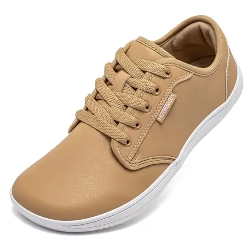Hobibear leather barefoot sneakers in champagne color