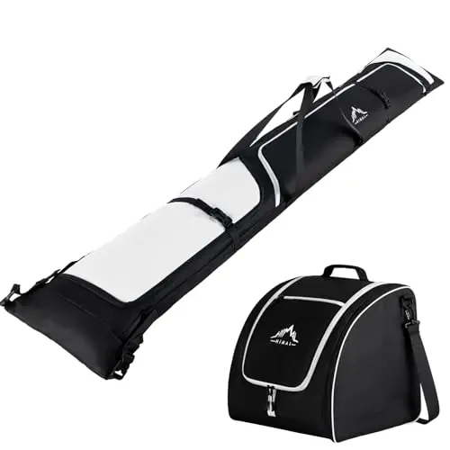 GoHimal padded ski bag and boot bag combo set