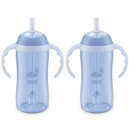 NUK Learner straw cup with blue removable handles