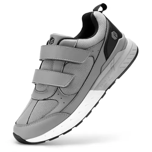 FitVille Extra Wide Walking Shoes for Swollen Feet in Moon Gray