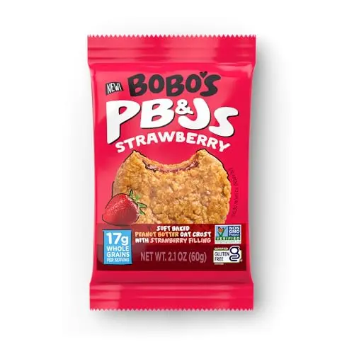 Bobo's Strawberry Peanut Butter and Jelly Oat Bars pack of 24.