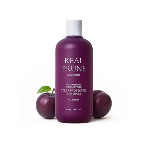 RATED GREEN Real Prune Color Protecting Shampoo bottle with organic Korean hair care formula