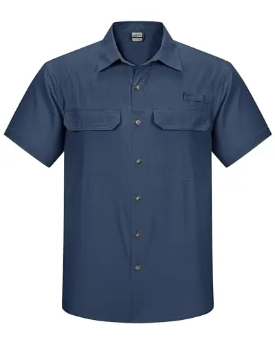 Outdoor Ventures Men's Lightweight Short Sleeve UPF 50 fishing shirt