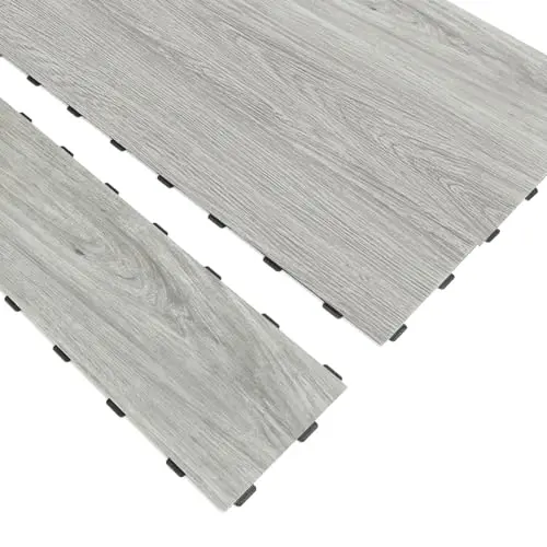 ART3D Interlocking Venice Ash vinyl plank flooring
