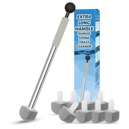 YINGMORE pumice stone toilet cleaner with long stainless steel handle