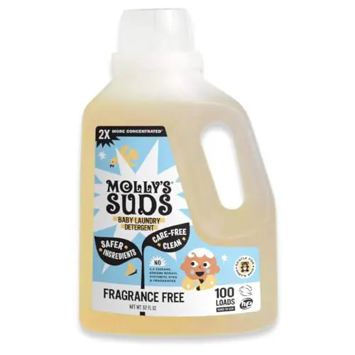 Molly's Suds Baby Liquid Laundry Detergent bottle, Fragrance Free