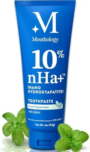 Mouthology 10% Nano Hydroxyapatite Fluoride Free Toothpaste in mint