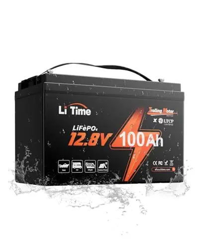 LiTime 12V 100Ah Trolling Motor lithium battery with enhanced protection