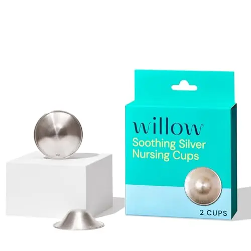 Willow Silver Nursing Cups in a case