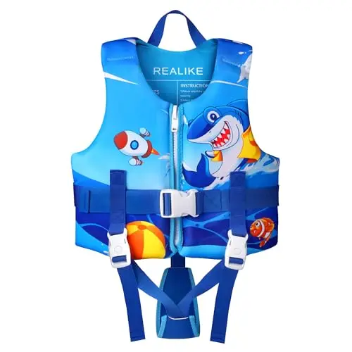 REALIKE Dinosaur sleeveless swim vest for toddlers
