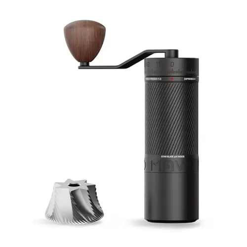 MAVO Phantox Pro manual coffee grinder in black with professional burr