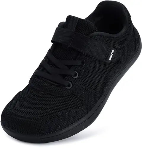 Classic WHITIN wide width walking shoes for kids in black