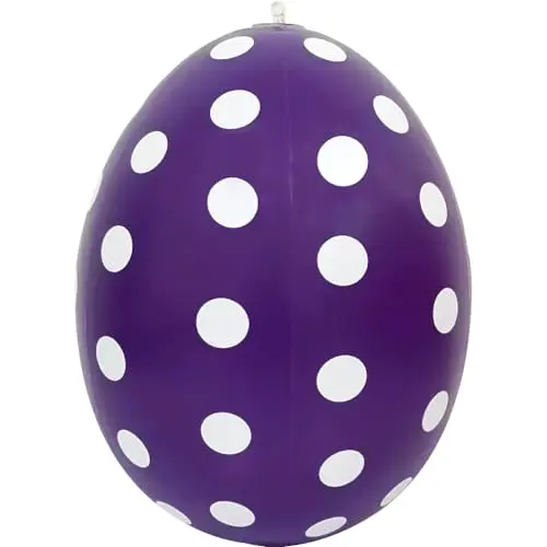 PMU inflatable purple Easter egg decoration with rabbit design for lawn display